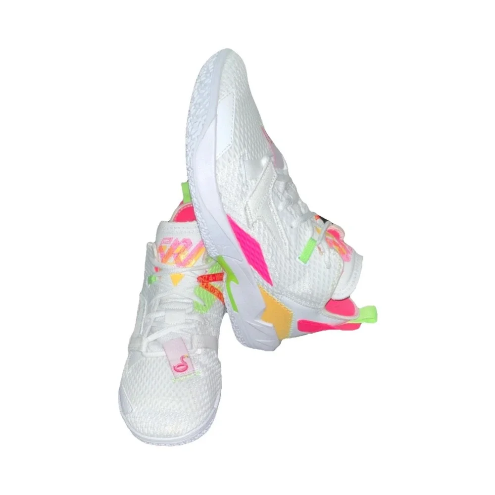N9Jordan Why Not Zer0.3 PF White Pink Green CQ4230-102 Men's Basketball Sneakers